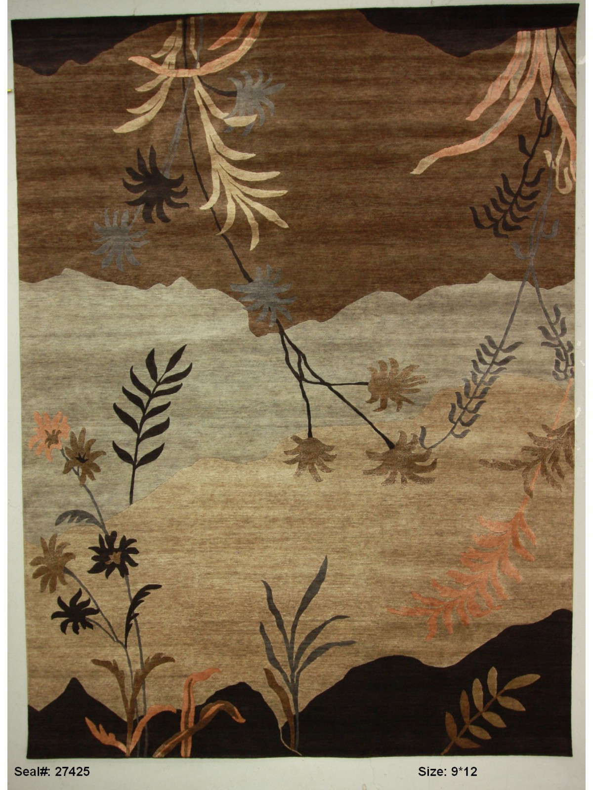 Modern Multi FOURFIELD 9x12 Hand Knotted Area Rug from India