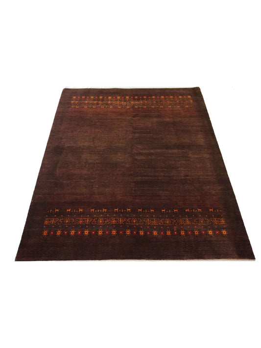 Traditional Chocolate 577 8x10 Hand Knotted Area Rug from India