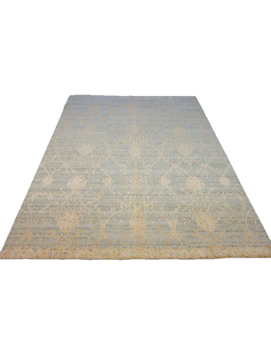 Modern Beige BD-01 8x10 Hand Knotted Area Rug from India