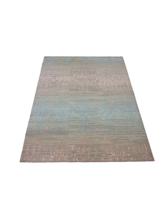 Modern Grey BD-02 8x10 Hand Knotted Area Rug from India