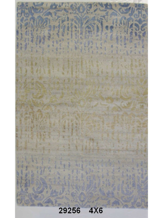 Modern Beige BD-02 4x6 Hand Knotted Area Rug from India