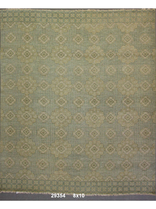 Modern T.Green 417 8x10 Hand Knotted Area Rug from India