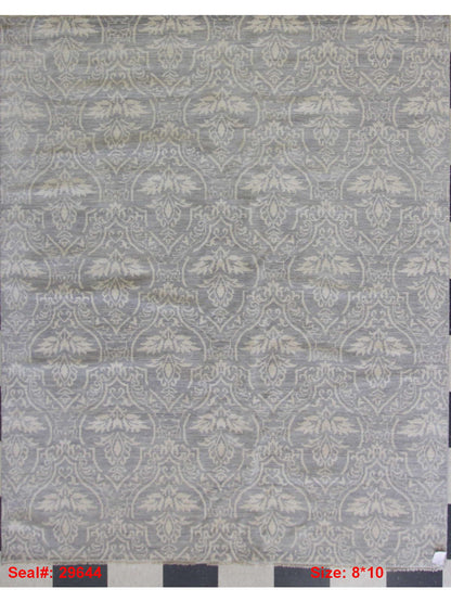 Modern Grey GC-162 8x10 Hand Knotted Area Rug from India