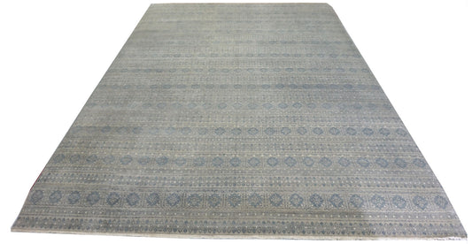 Modern Grey NS-24 10x14 Hand Knotted Area Rug from India