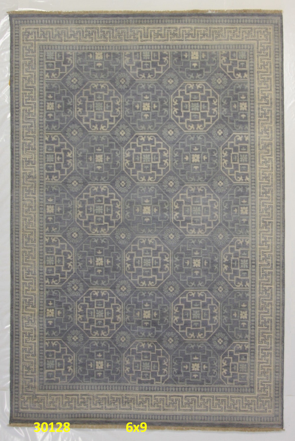 Modern Grey N-62 6x9 Hand Knotted Area Rug from India