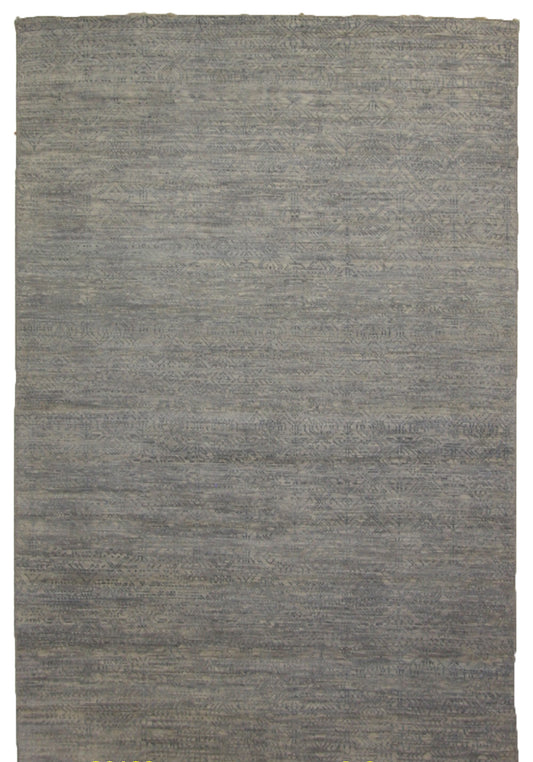 Modern Grey G HTP 111 6x9 Hand Knotted Area Rug from India