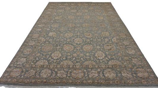 Traditional Grey 3232 8x11 Hand Knotted Area Rug from India