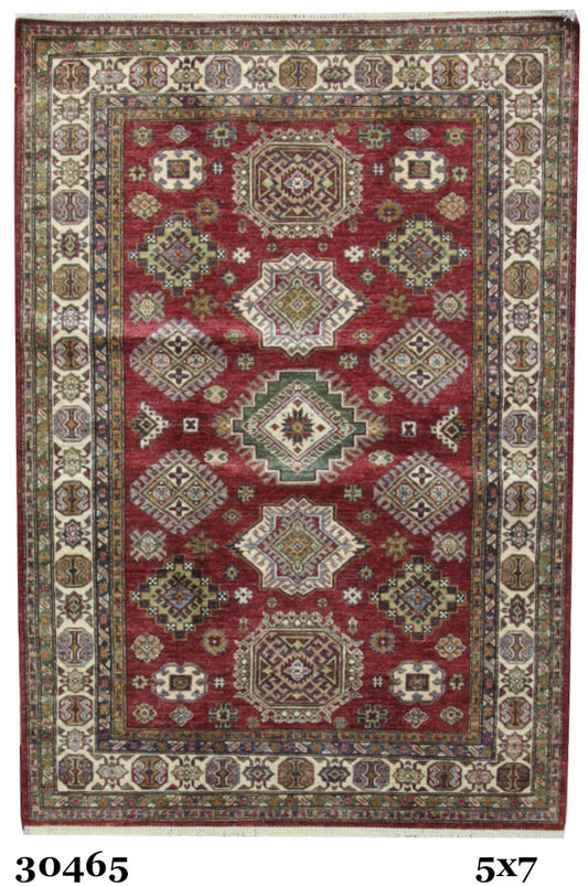 Traditional Multi SERAPI 5x7 Hand Knotted Area Rug from Pakistan