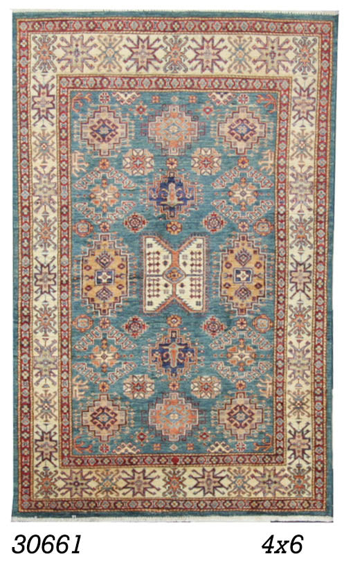Traditional Multi SERAPI 4x6 Hand Knotted Area Rug from Pakistan