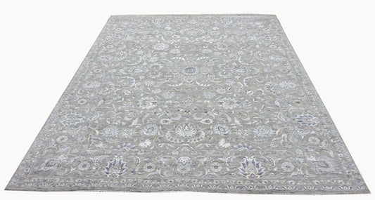 Traditional Grey 172 8x10 Hand Knotted Area Rug from India
