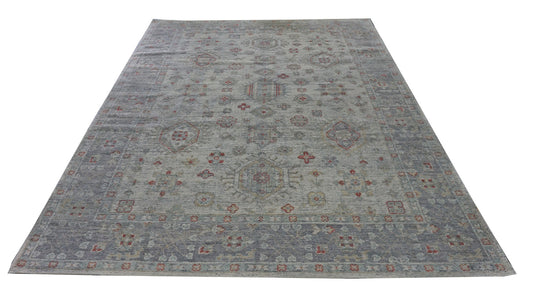 Modern Beige 2400 8x10 Hand Knotted Area Rug from India