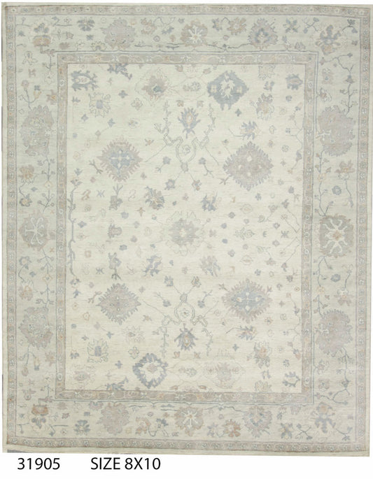 Modern Grey TK-7992 IN 8x10 Hand Knotted Area Rug from India