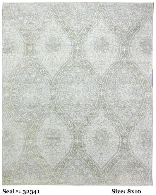 Traditional Multi SERAPI 8x10 Hand Knotted Area Rug from Pakistan