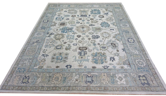 Traditional Ivory AT-236-03 8x10 Hand Knotted Area Rug from India