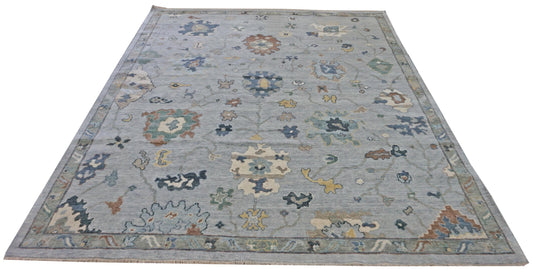Traditional Grey AT-161 8x10 Hand Knotted Area Rug from India