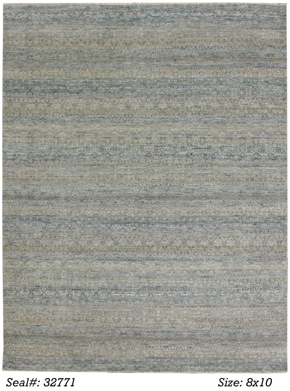 Traditional Assorted K-827 8x10 Hand Knotted Area Rug from India