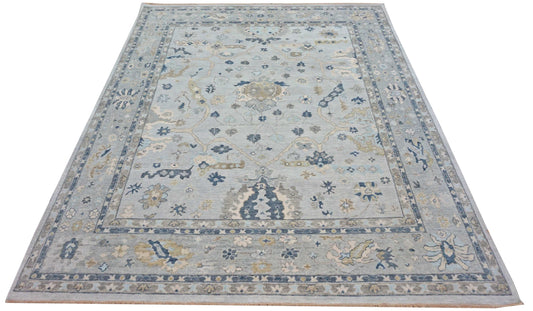Traditional Silver AT-146 10x14 Hand Knotted Area Rug from India