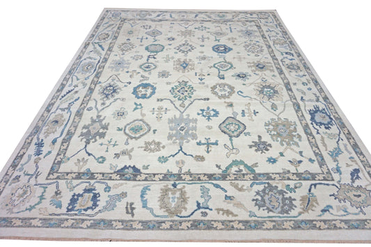 Traditional Ivory AT-138 9x12 Hand Knotted Area Rug from India