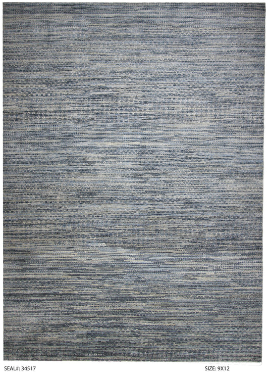 Modern M3 C2 9x12 Hand Knotted Area Rug from India