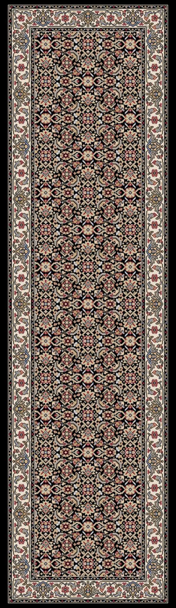 Dynamic Ancient Garden 57011 Black-Ivory Area Rug Collection