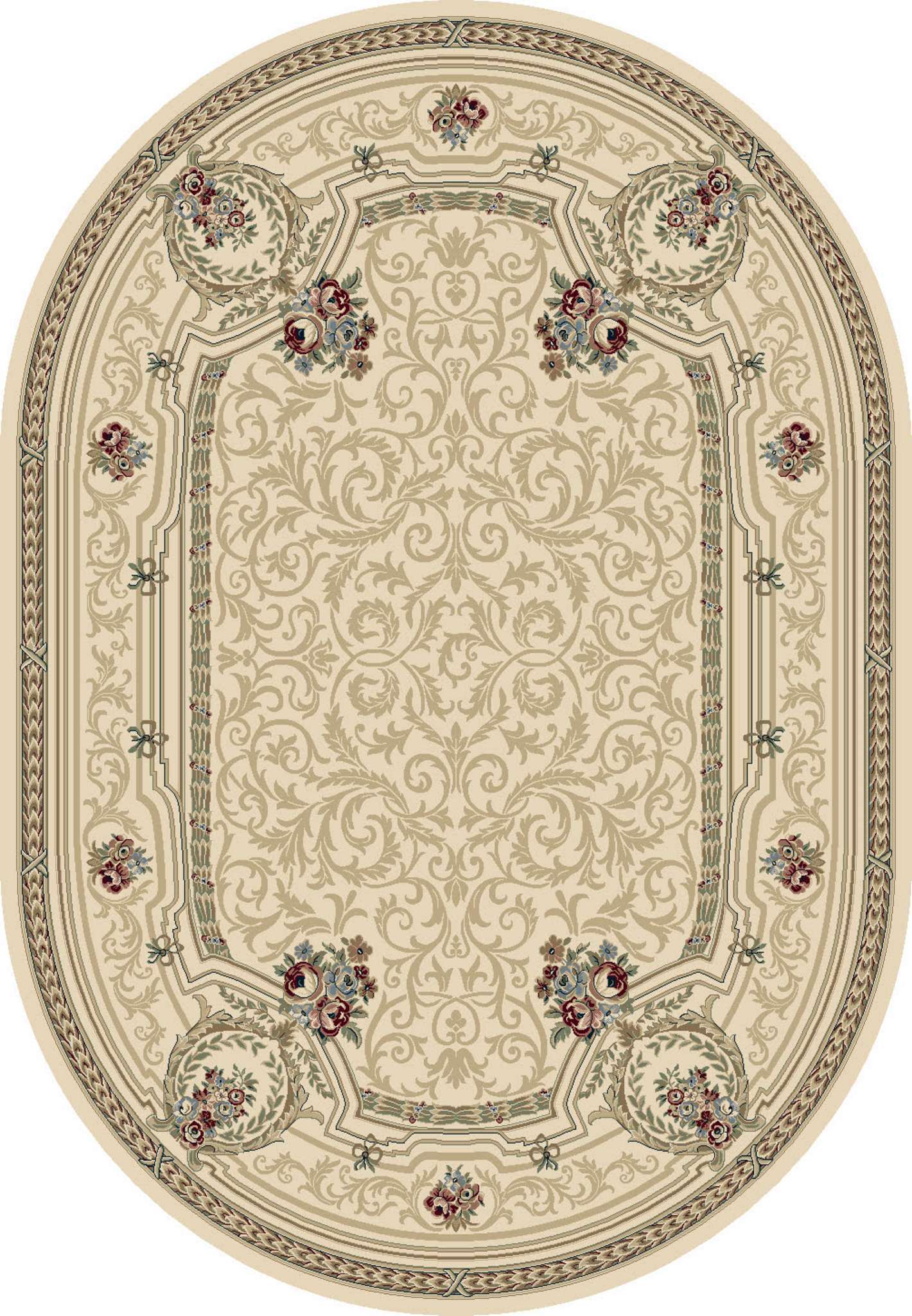 Dynamic Ancient Garden 57091 Ivory Area Rug Collection