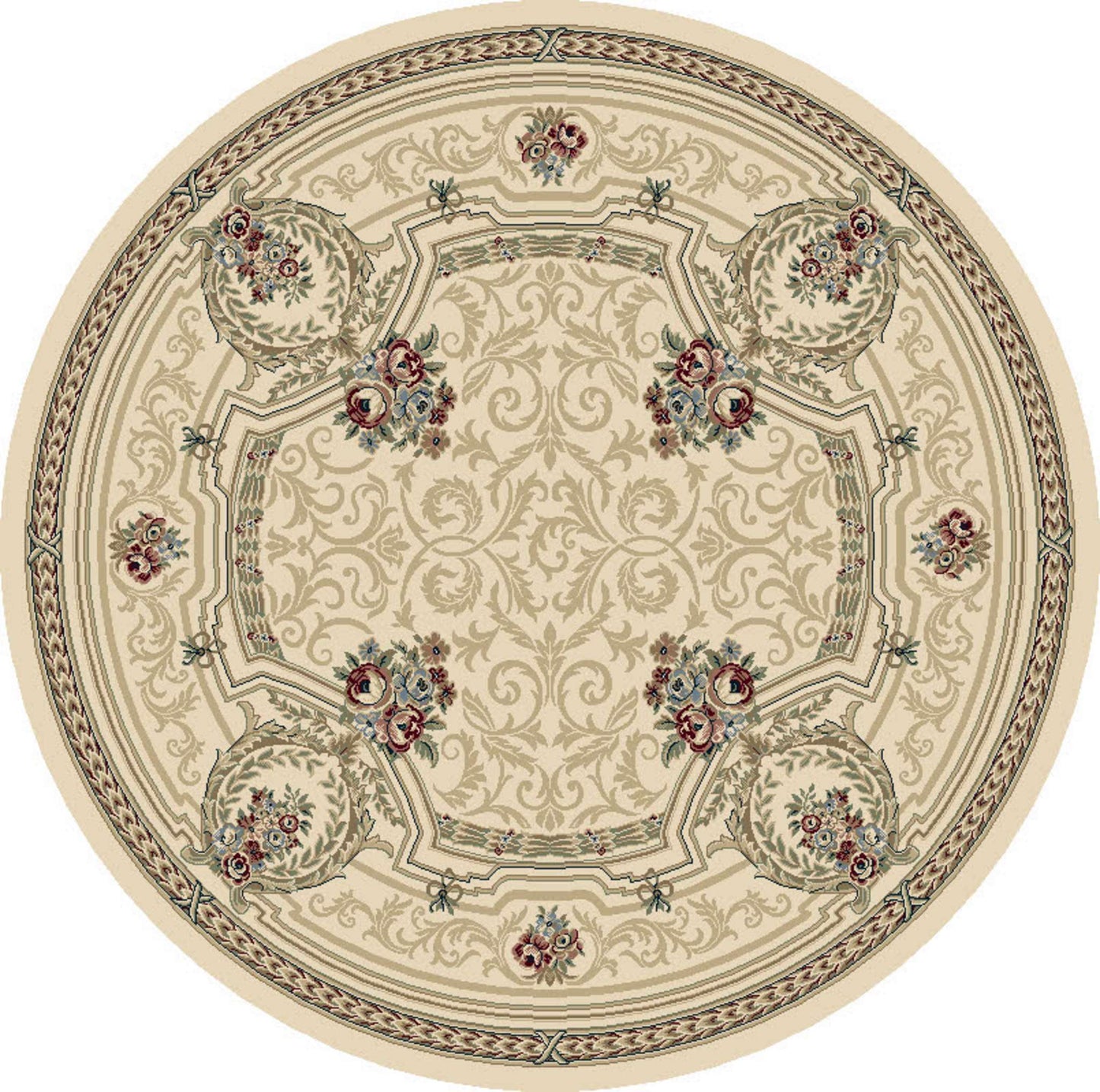 Dynamic Ancient Garden 57091 Ivory Area Rug Collection