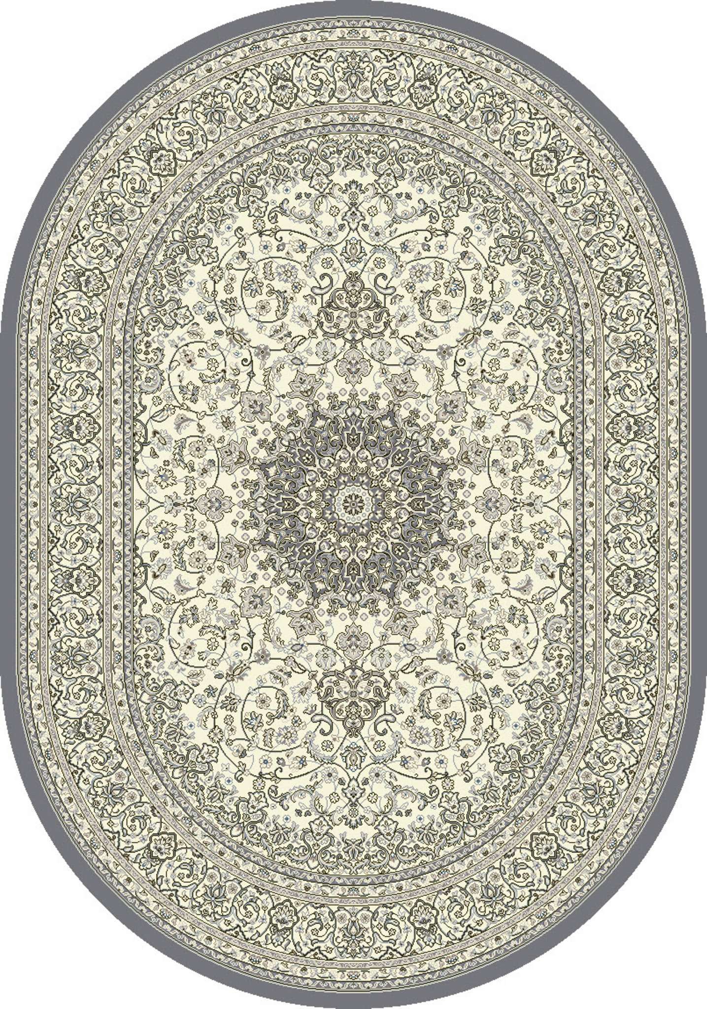 Dynamic Ancient Garden 57119 Cream-Grey Area Rug Collection