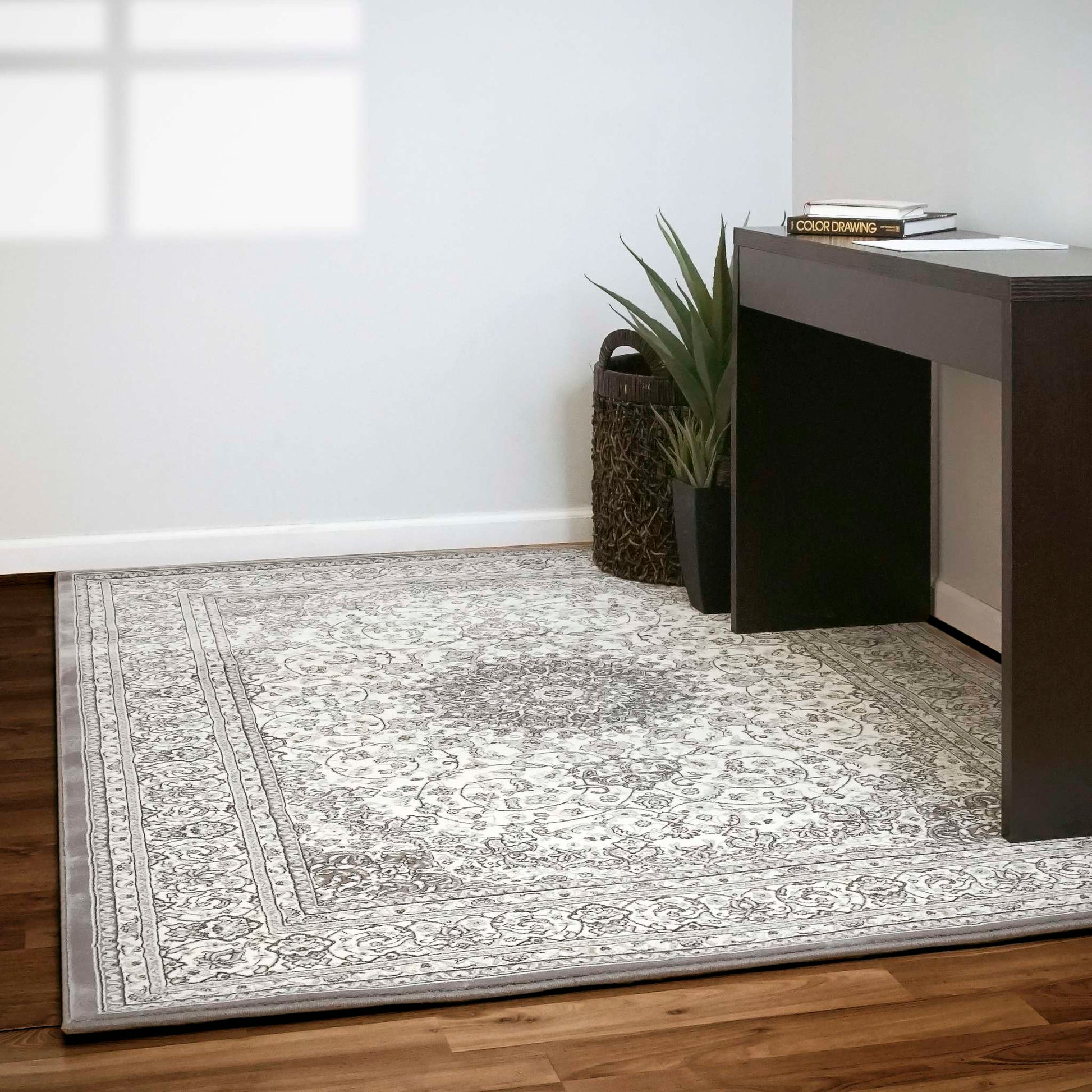 Dynamic Ancient Garden 57119 Cream-Grey Area Rug Collection