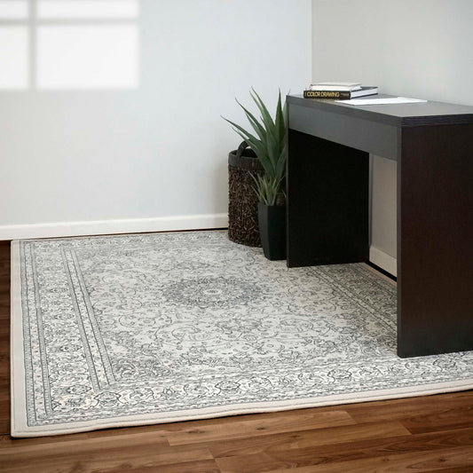Dynamic Ancient Garden 57119 Soft Grey-Cream Area Rug Collection