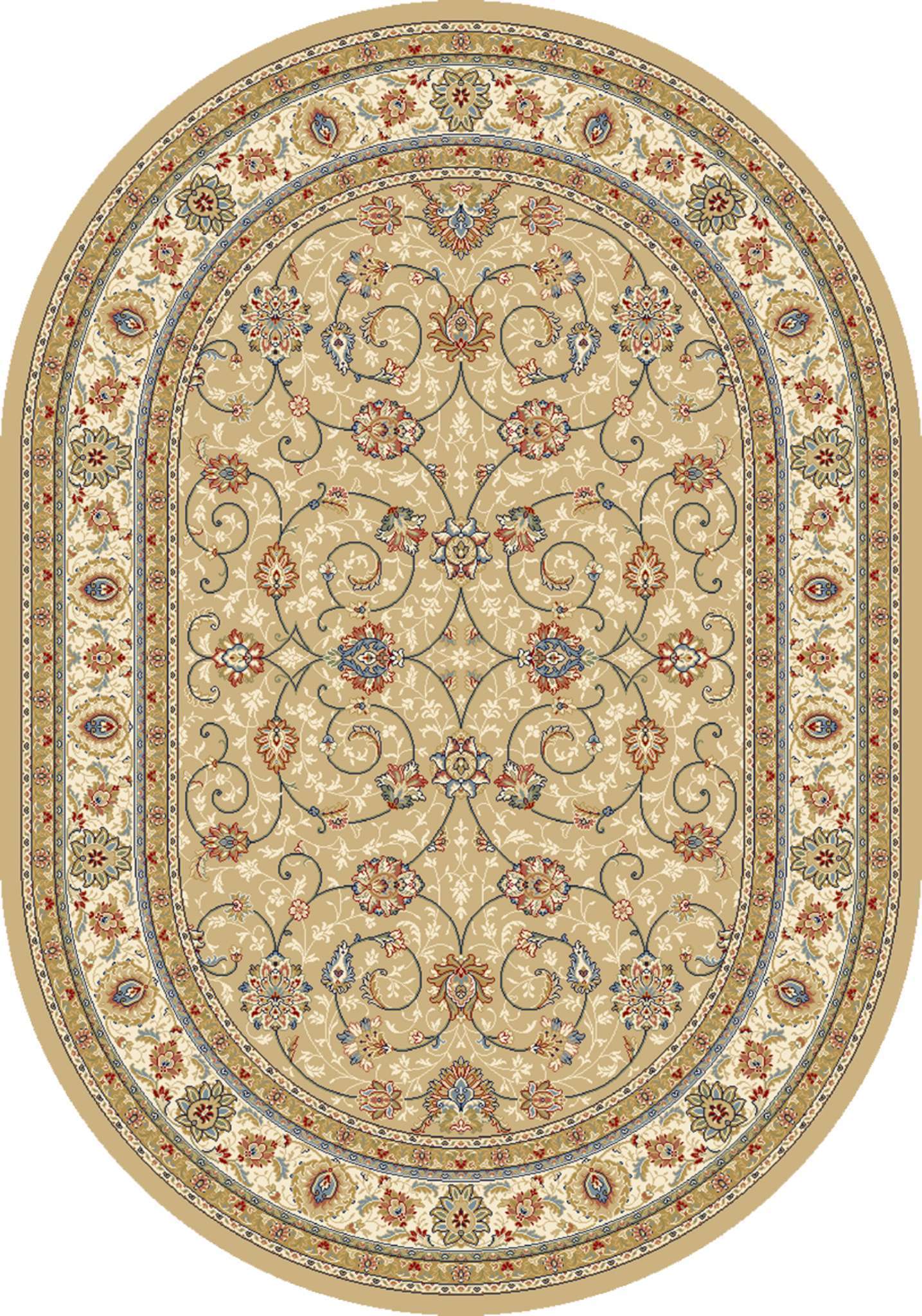 Dynamic Ancient Garden 57120 Lt Gold-Ivory Area Rug Collection
