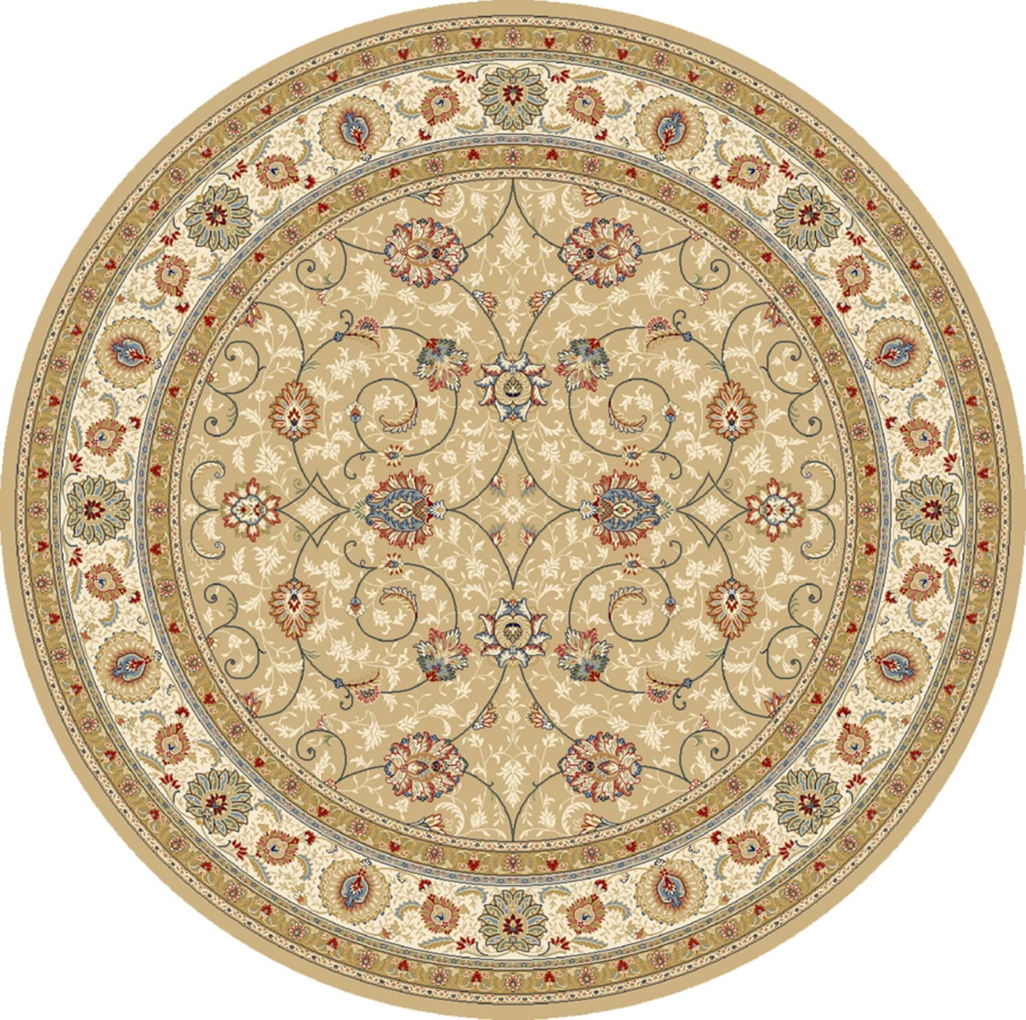 Dynamic Ancient Garden 57120 Lt Gold-Ivory Area Rug Collection