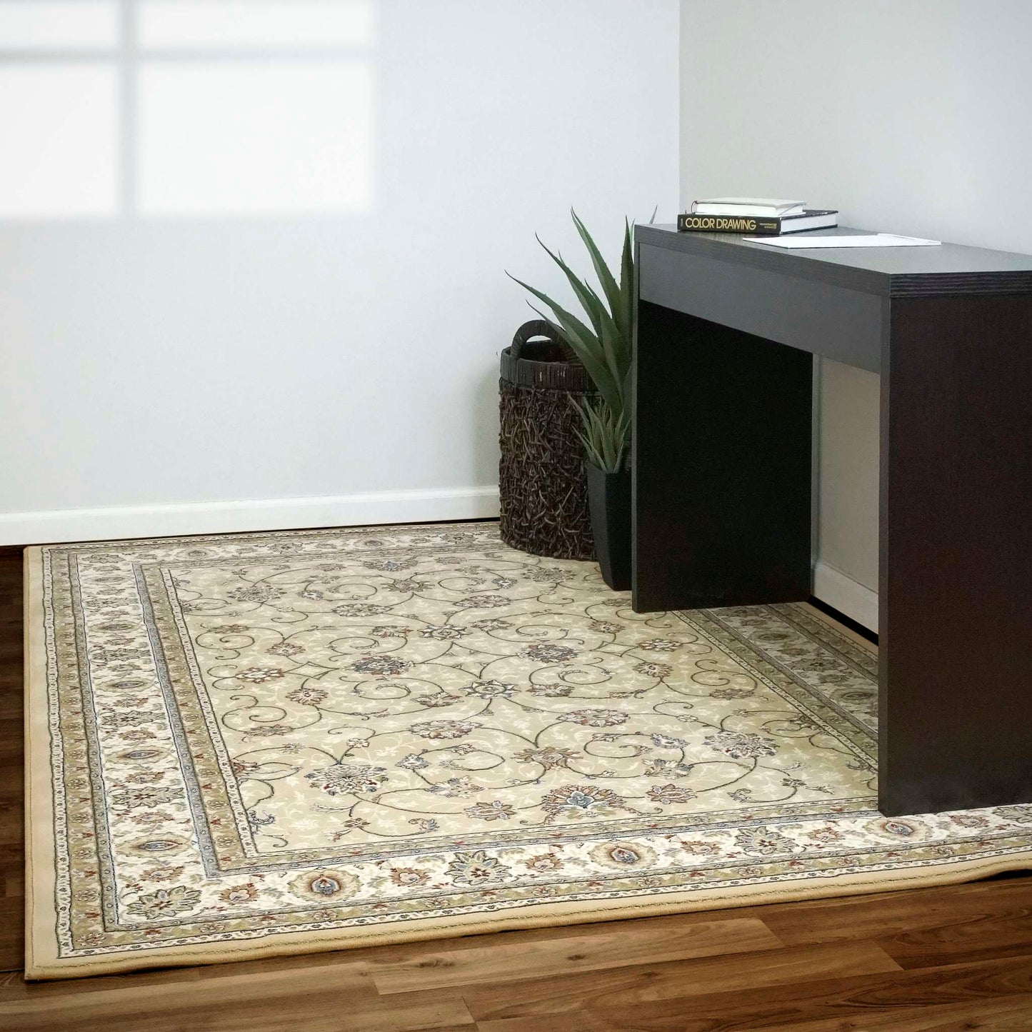 Dynamic Ancient Garden 57120 Lt Gold-Ivory Area Rug Collection