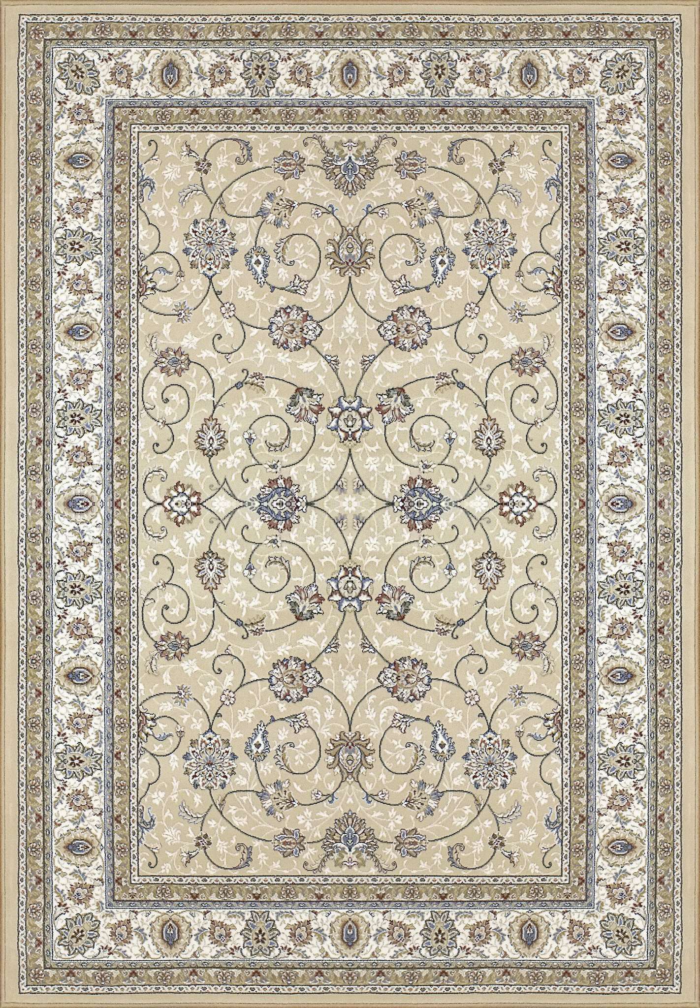 Dynamic Ancient Garden 57120 Lt Gold-Ivory Area Rug Collection