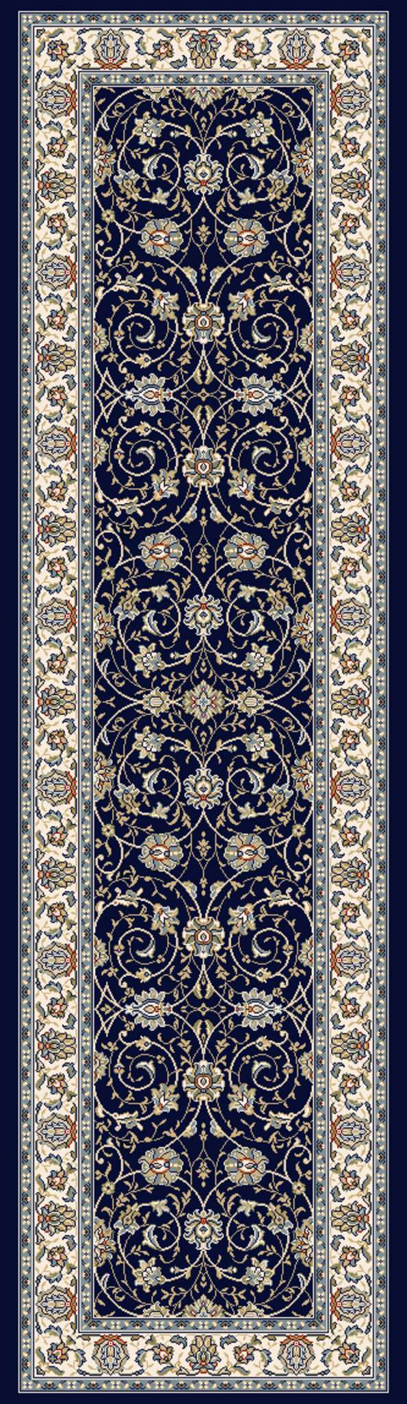 Dynamic Ancient Garden 57120 Navy Area Rug Collection