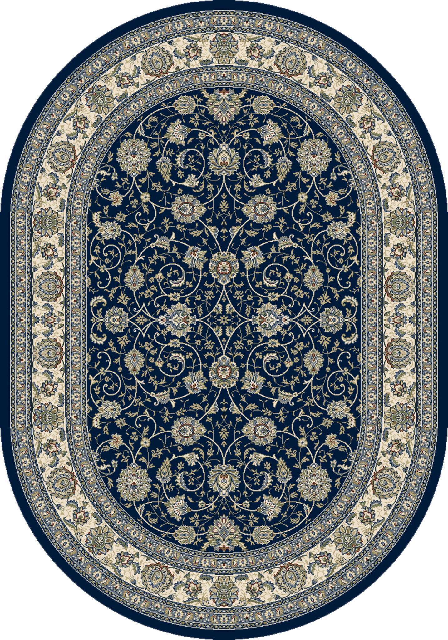 Dynamic Ancient Garden 57120 Navy Area Rug Collection