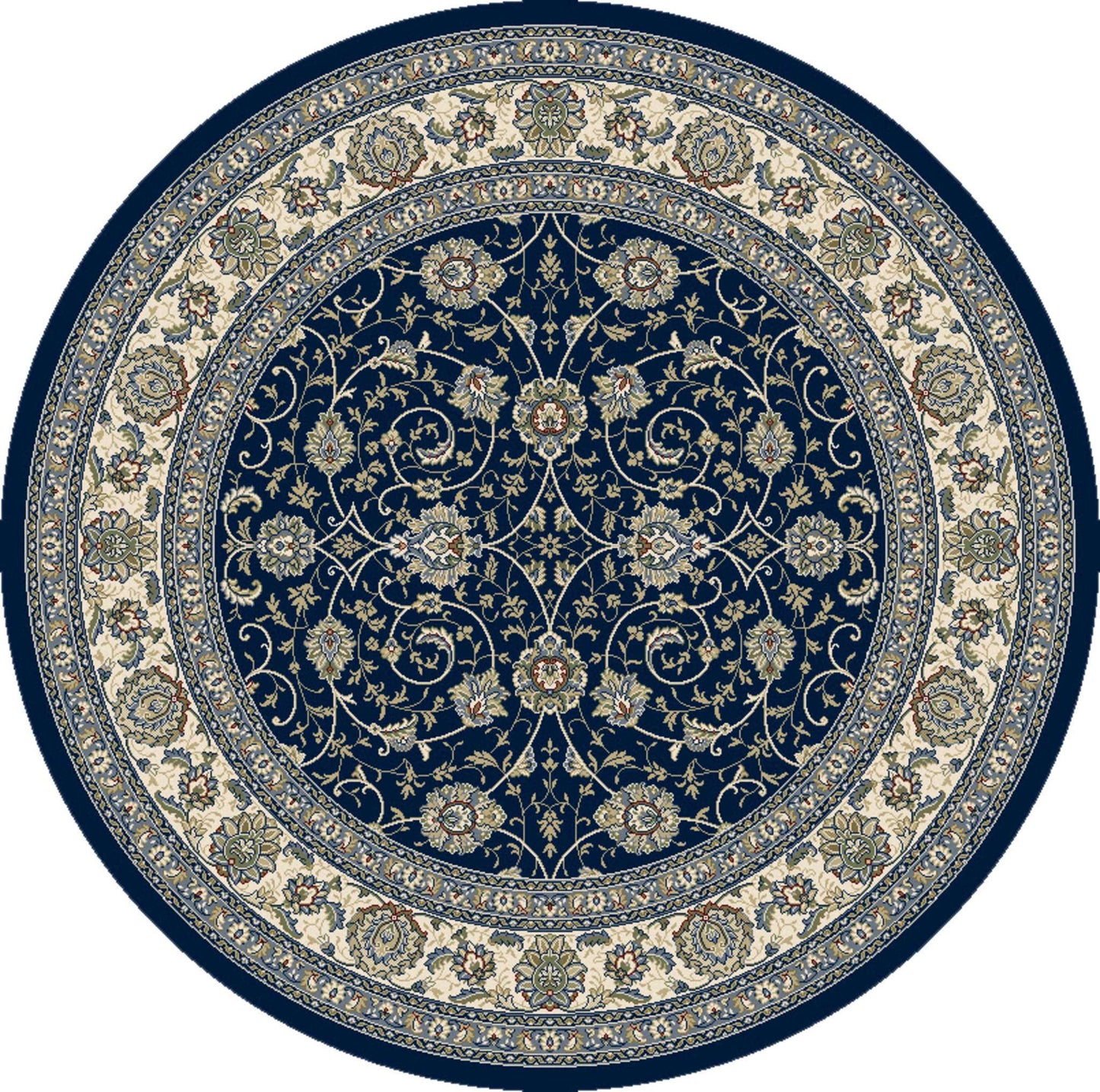 Dynamic Ancient Garden 57120 Navy Area Rug Collection
