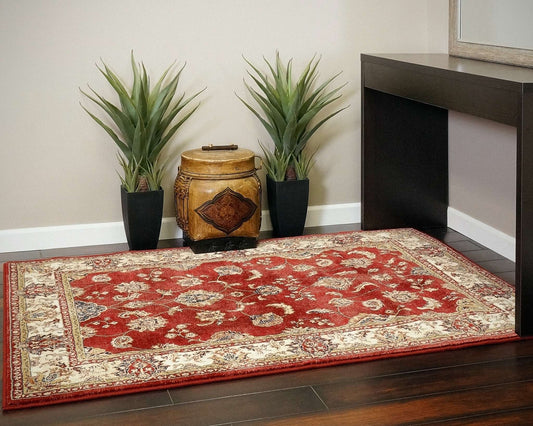 Dynamic Ancient Garden 57158 Red-Ivory Area Rug Collection