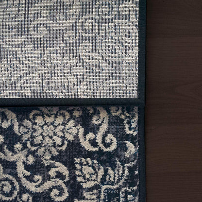 Dynamic Ancient Garden 57162 Steel Blue Area Rug Collection