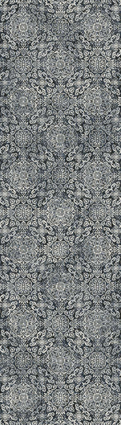 Dynamic Ancient Garden 57162 Steel Blue Area Rug Collection