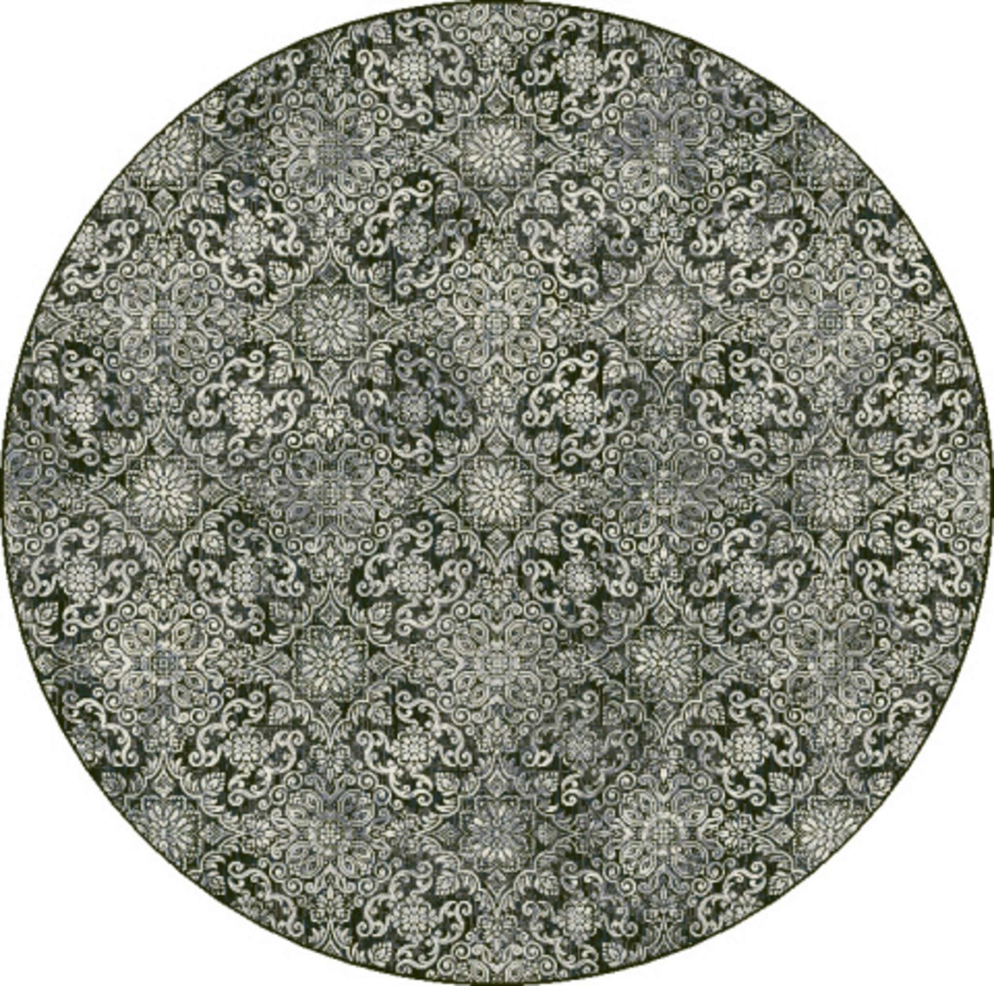 Dynamic Ancient Garden 57162 Steel Blue Area Rug Collection
