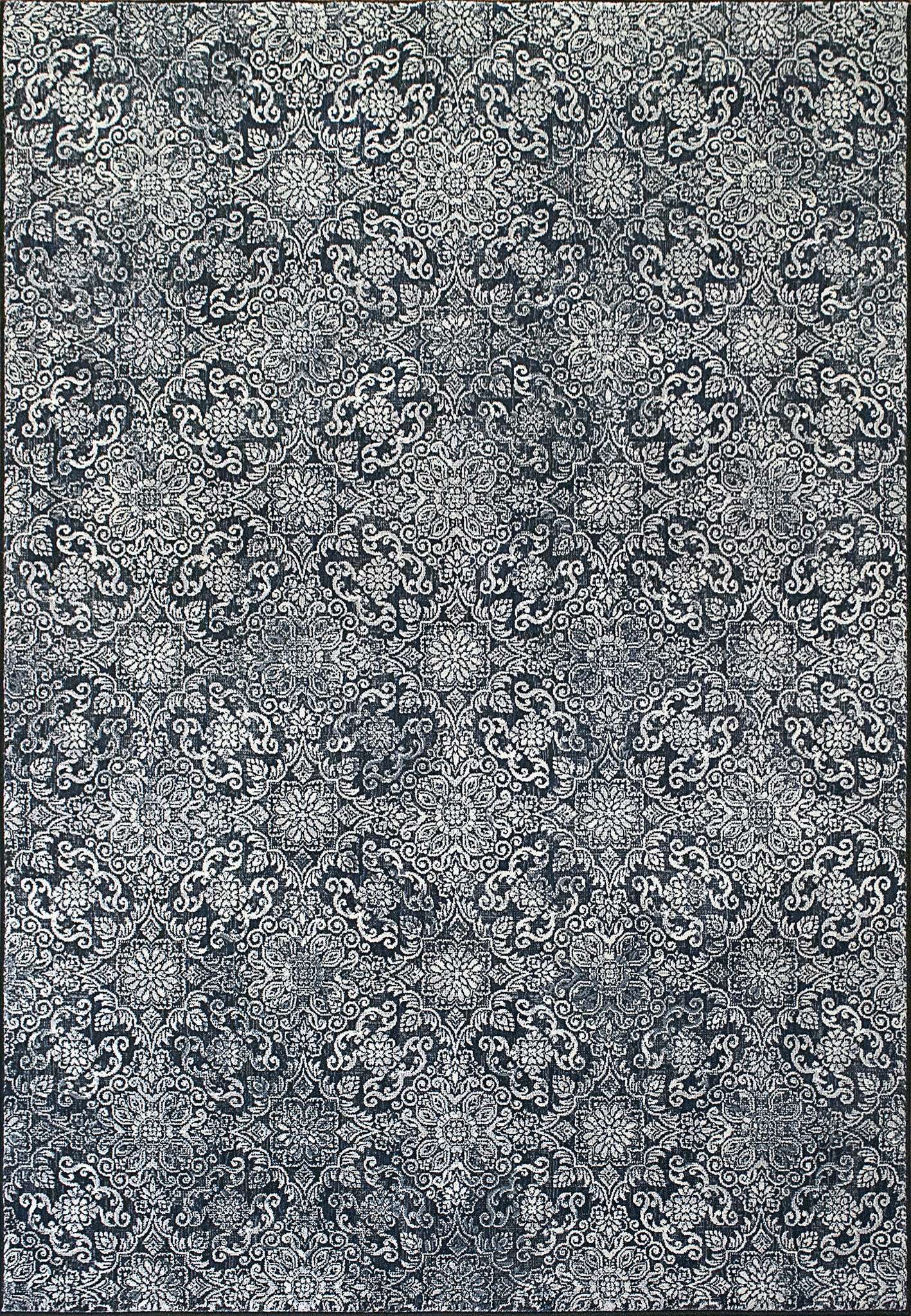 Dynamic Ancient Garden 57162 Steel Blue Area Rug Collection