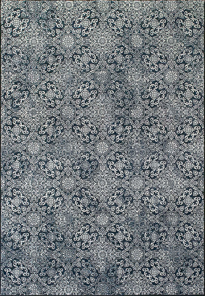 Dynamic Ancient Garden 57162 Steel Blue Area Rug Collection
