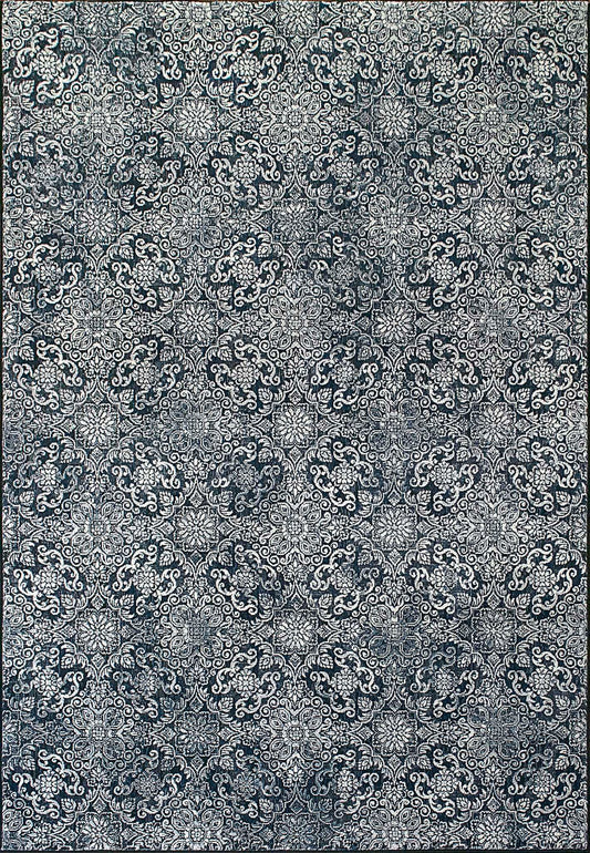 Dynamic Ancient Garden 57162 Steel Blue Area Rug Collection