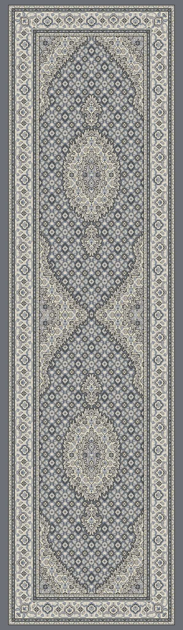 Dynamic Ancient Garden 57204 Grey-Cream Area Rug Collection