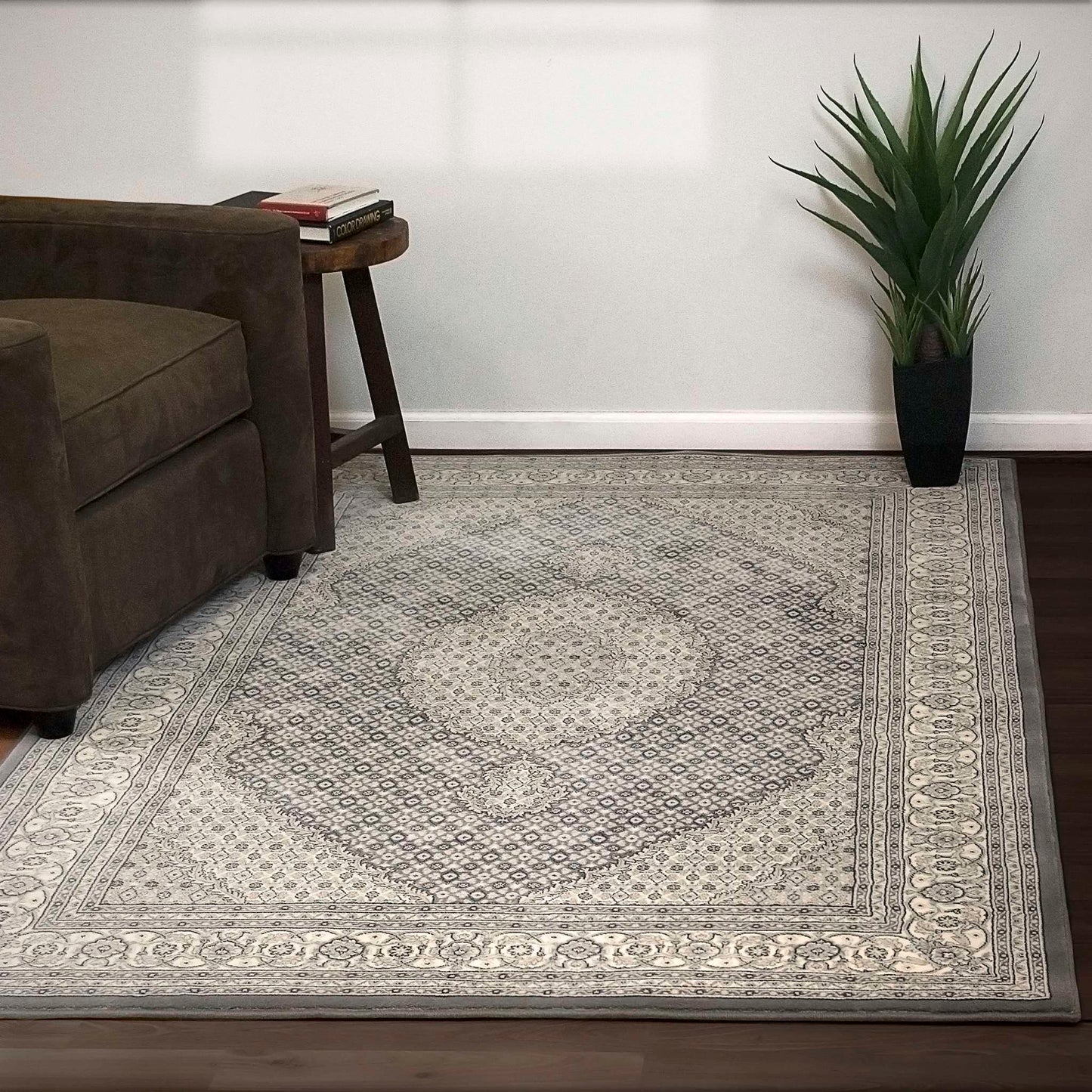 Dynamic Ancient Garden 57204 Grey-Cream Area Rug Collection