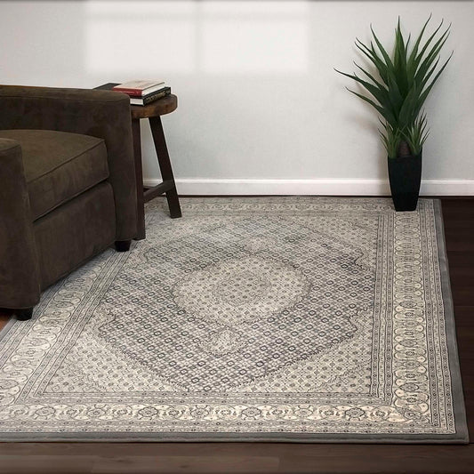 Dynamic Ancient Garden 57204 Grey-Cream Area Rug Collection