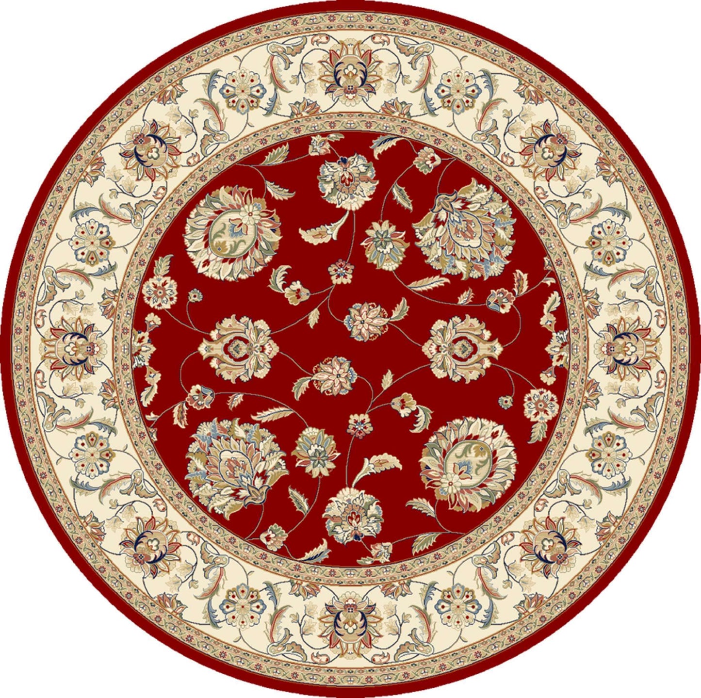 Dynamic Ancient Garden 57365 Red-Ivory Area Rug Collection