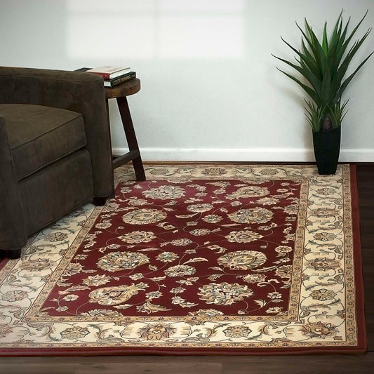 Dynamic Ancient Garden 57365 Red-Ivory Area Rug Collection