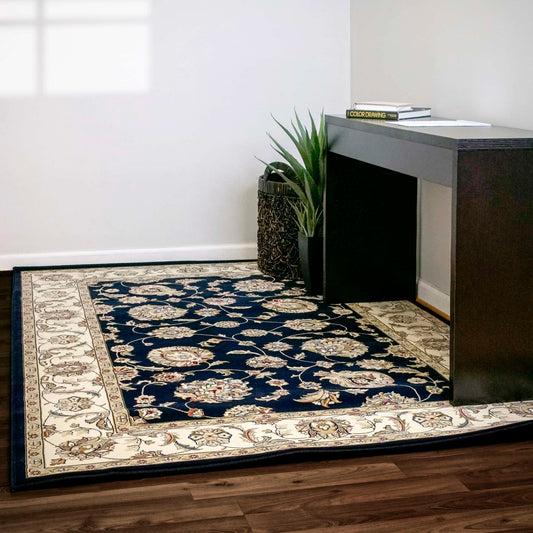 Dynamic Ancient Garden 57365 Blue-Ivory Area Rug Collection