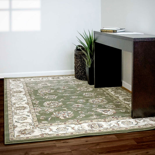 Dynamic Ancient Garden 57365 Green-Ivory Area Rug Collection
